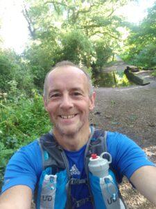 me on a trail run